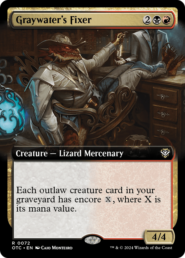 Graywater's Fixer (OTC-072) - Outlaws of Thunder Junction Commander: (Extended Art) - Poke-Collect