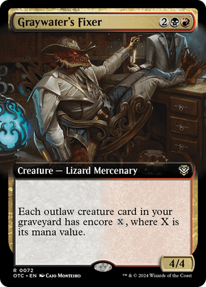 Graywater's Fixer (OTC-072) - Outlaws of Thunder Junction Commander: (Extended Art) - Poke-Collect