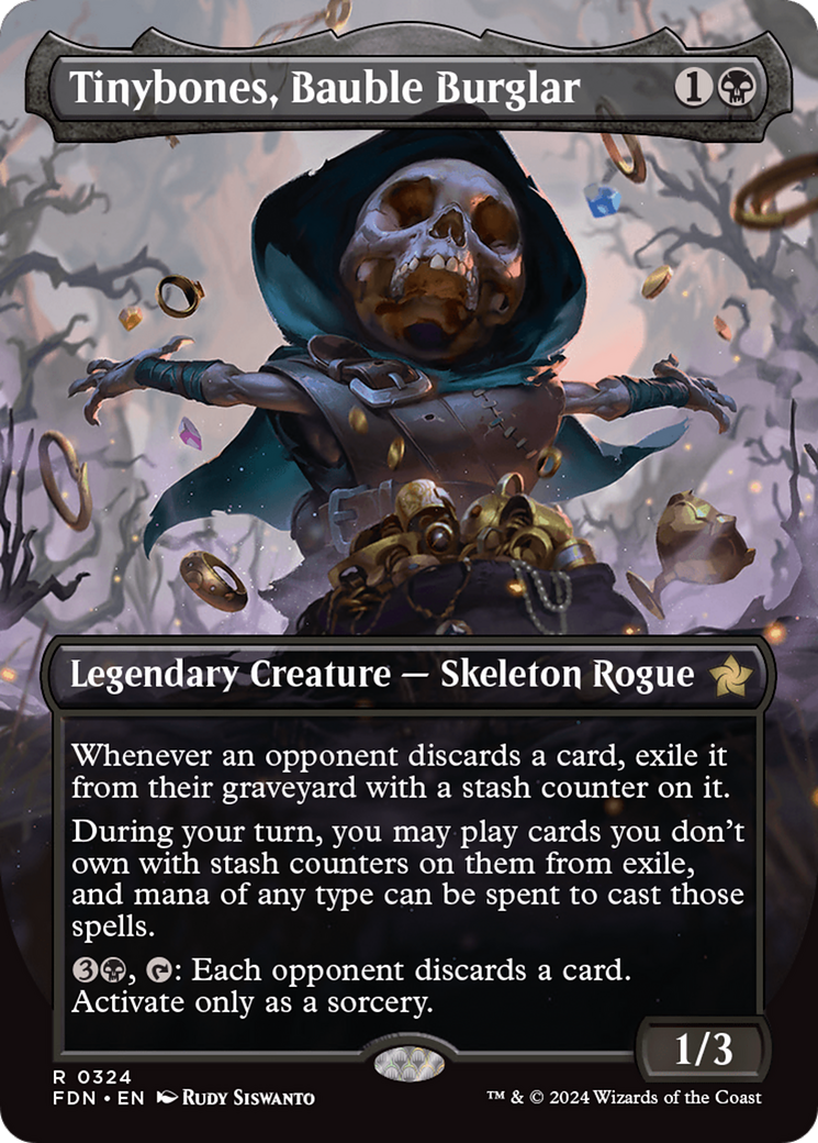 Tinybones, Bauble Burglar (FDN-324) - Foundations (Borderless) Foil - Poke-Collect