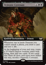 Demonic Covenant (DSC-049) - Duskmourn: House of Horror Commander: (Extended Art) - Poke-Collect