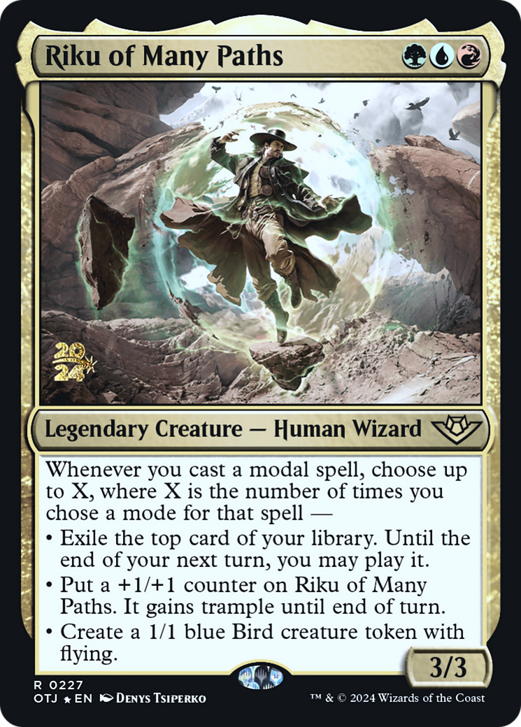 Riku of Many Paths (PRE-227) - Outlaws of Thunder Junction Promos Foil - Poke-Collect