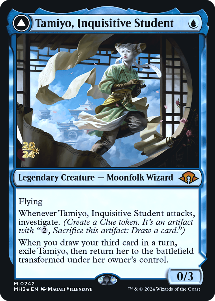 Tamiyo, Inquisitive Student // Tamiyo, Seasoned Scholar (PRE-242) - Modern Horizons 3 Promos Foil - Poke-Collect