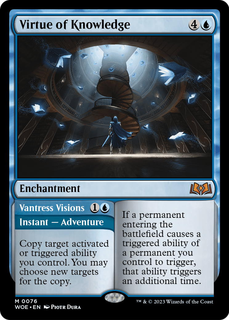 Virtue of Knowledge // Vantress Visions (WOE-076) - Wilds of Eldraine Foil