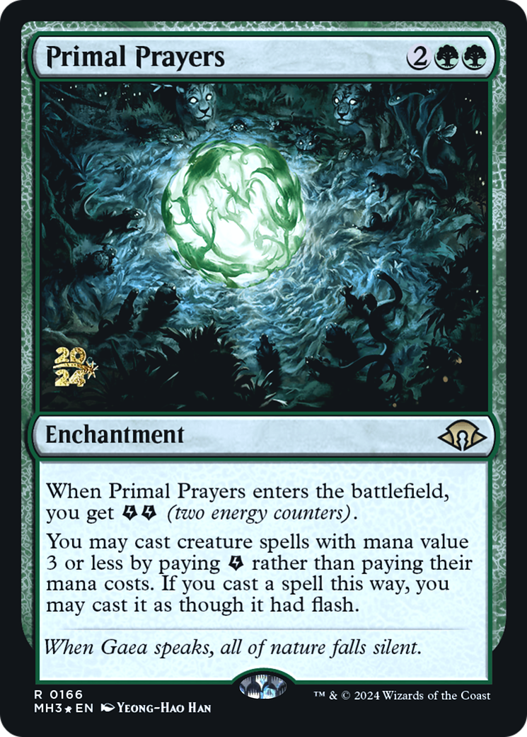 Primal Prayers (PRE-166) - Modern Horizons 3 Promos Foil - Poke-Collect