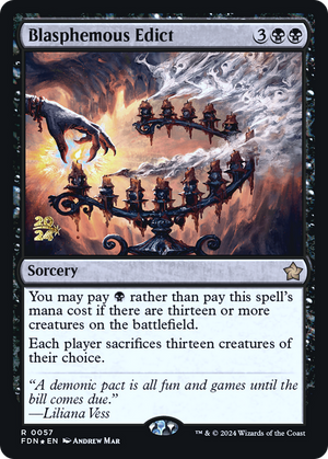 Blasphemous Edict (PRE-057) - Foundations Promos Foil - Poke-Collect