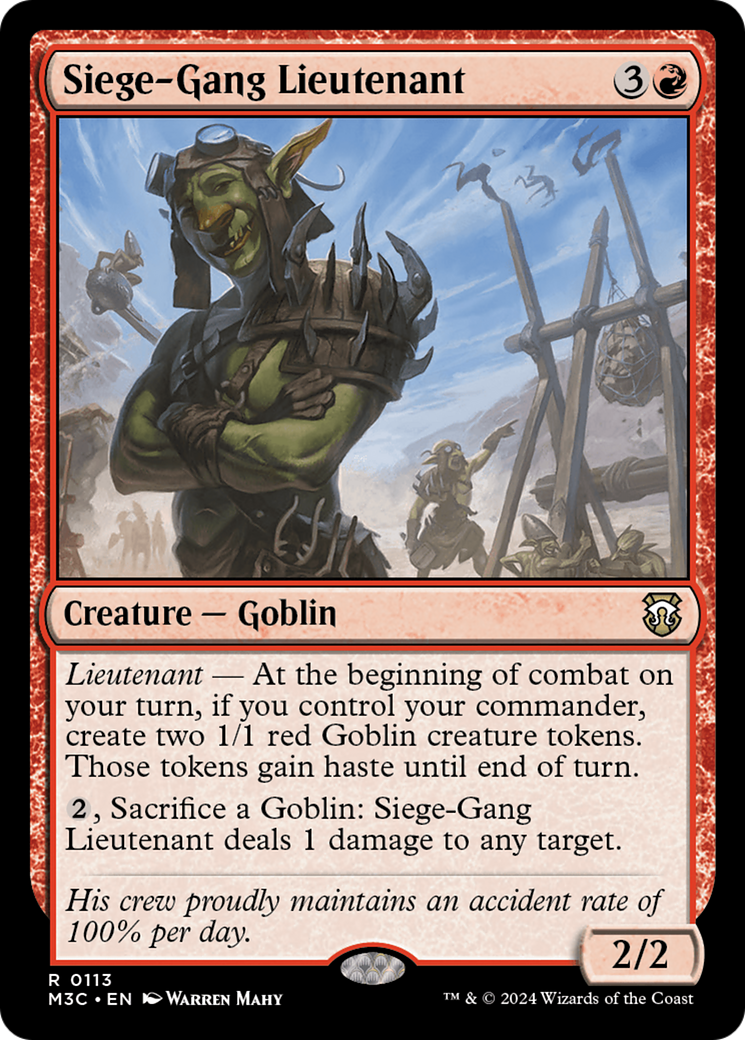 Siege-Gang Lieutenant (M3C-113) - Modern Horizons 3 Commander - Poke-Collect
