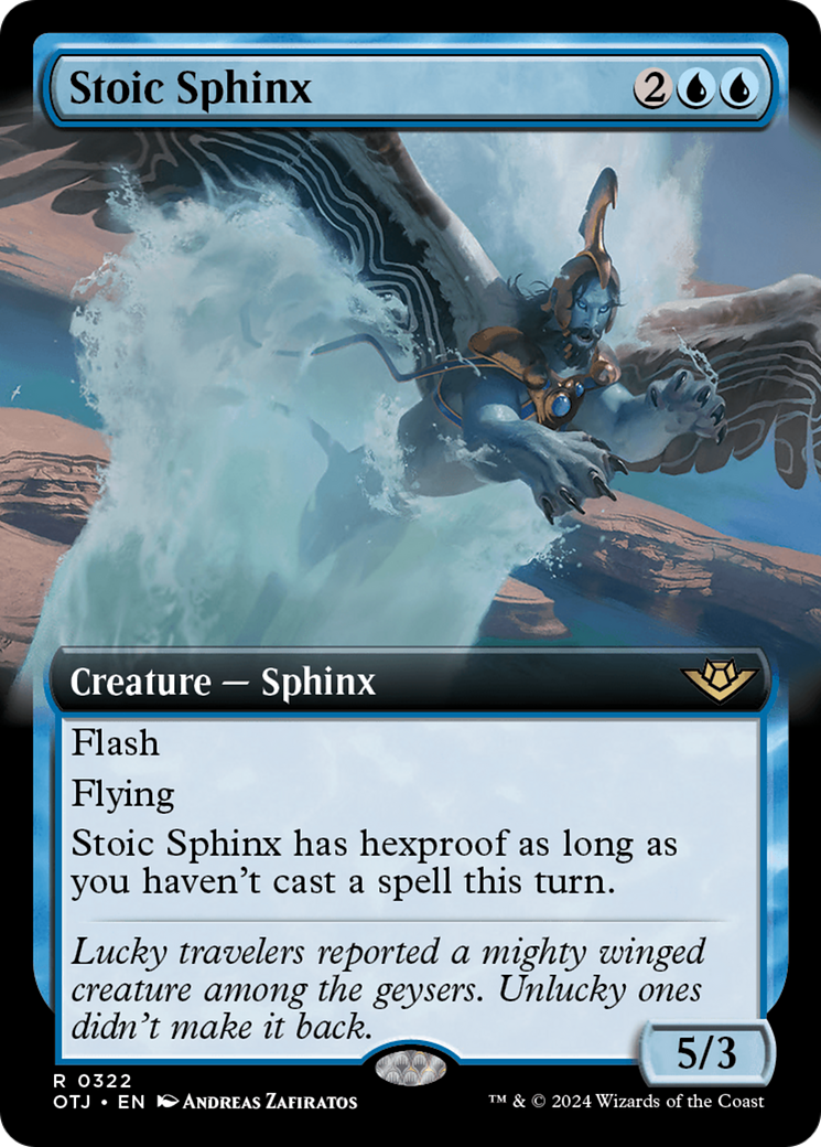 Stoic Sphinx (OTJ-322) - Outlaws of Thunder Junction: (Extended Art) Foil - Poke-Collect