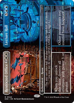 Restricted Office // Lecture Hall (DSK-342) - Duskmourn: House of Horror (Borderless) - Poke-Collect