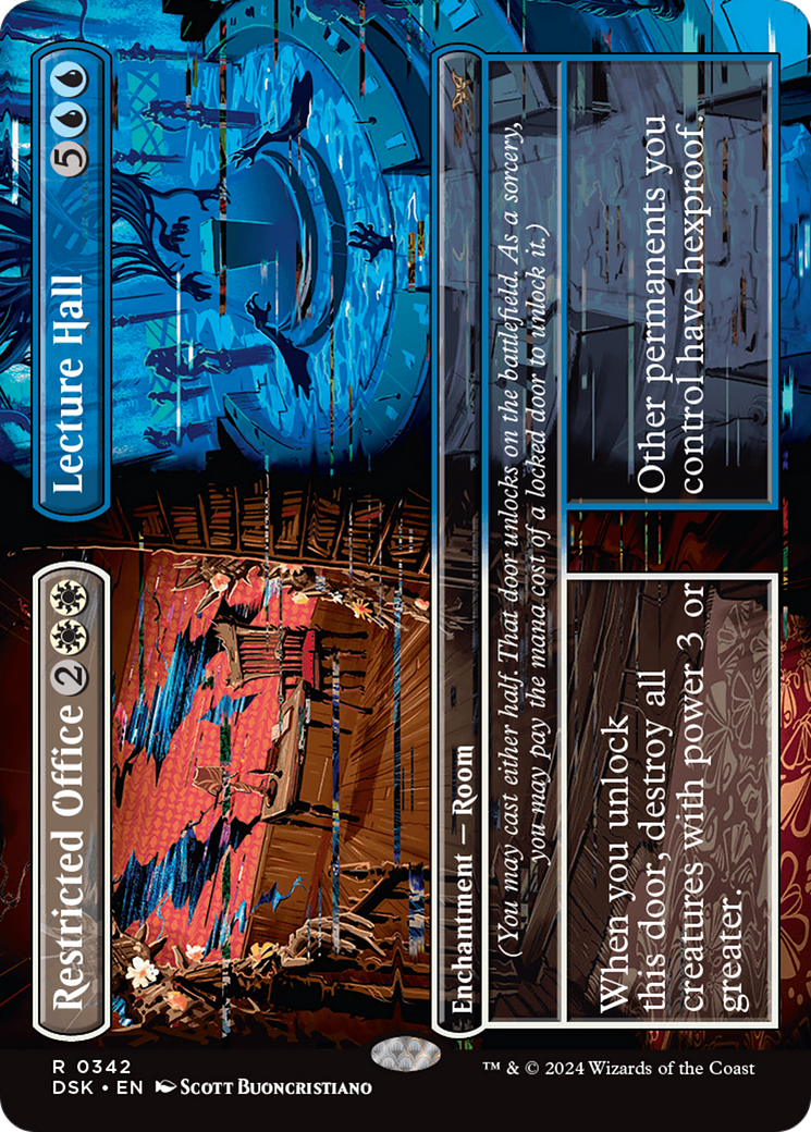 Restricted Office // Lecture Hall (DSK-342) - Duskmourn: House of Horror (Borderless) Foil - Poke-Collect