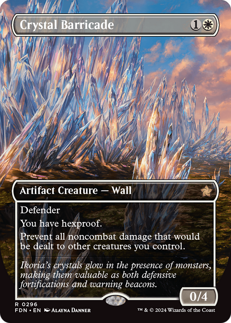 Crystal Barricade (FDN-296) - Foundations (Borderless) Foil - Poke-Collect