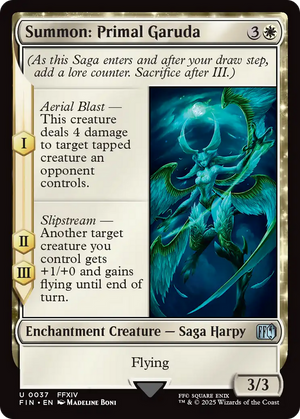 Summon: Primal Garuda (FIN-037) - FINAL FANTASY: (enchantment) Foil - Poke-Collect