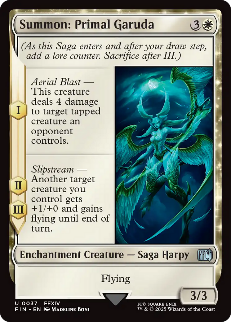 Summon: Primal Garuda (FIN-037) - FINAL FANTASY: (enchantment) - Poke-Collect