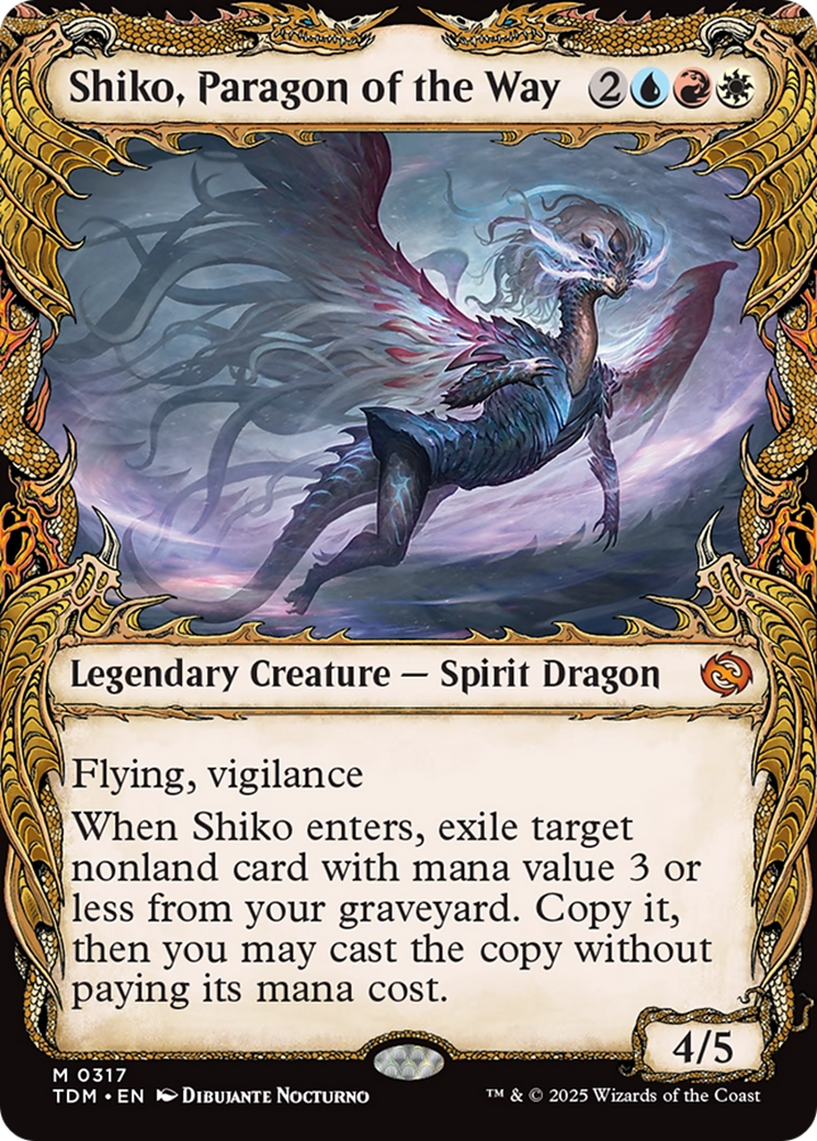 Shiko, Paragon of the Way (TDM-317) - Tarkir: Dragonstorm: (Showcase) Foil - Poke-Collect