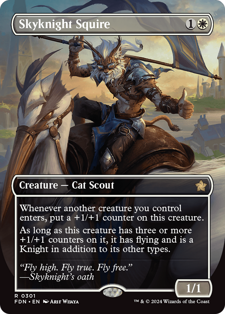 Skyknight Squire (FDN-301) - Foundations (Borderless) Foil - Poke-Collect