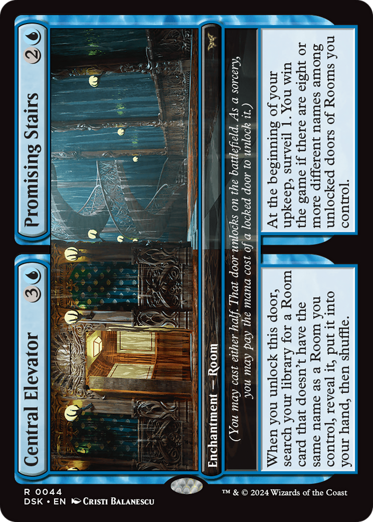 Central Elevator // Promising Stairs (DSK-044) - Duskmourn: House of Horror Foil - Poke-Collect