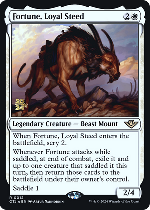 Fortune, Loyal Steed (PRE-012) - Outlaws of Thunder Junction Promos Foil - Poke-Collect