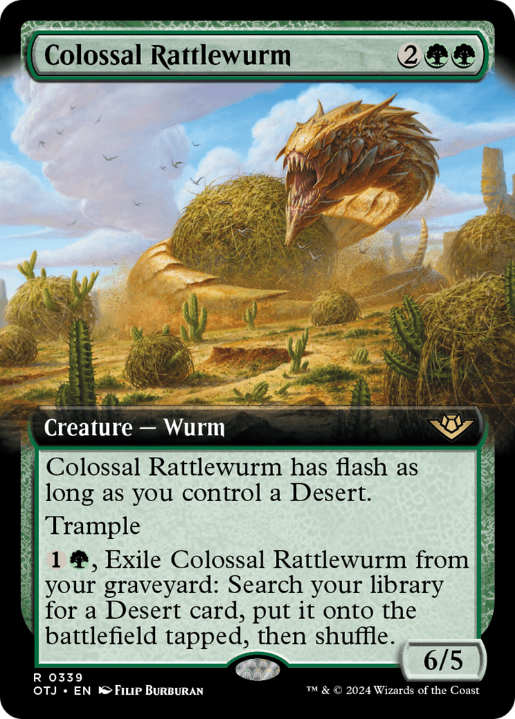 Colossal Rattlewurm (OTJ-339) - Outlaws of Thunder Junction: (Extended Art) - Poke-Collect