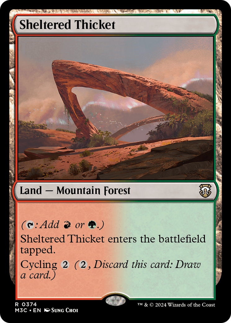 Sheltered Thicket (M3C-374) - Modern Horizons 3 Commander - Poke-Collect