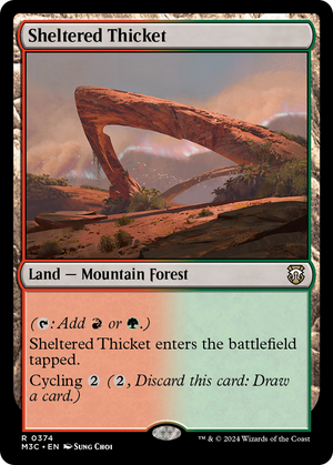 Sheltered Thicket (M3C-374) - Modern Horizons 3 Commander - Poke-Collect