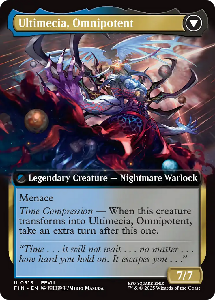 Ultimecia, Time Sorceress // Ultimecia, Omnipotent (FIN-513) - FINAL FANTASY: (Extended Art) Foil - Poke-Collect