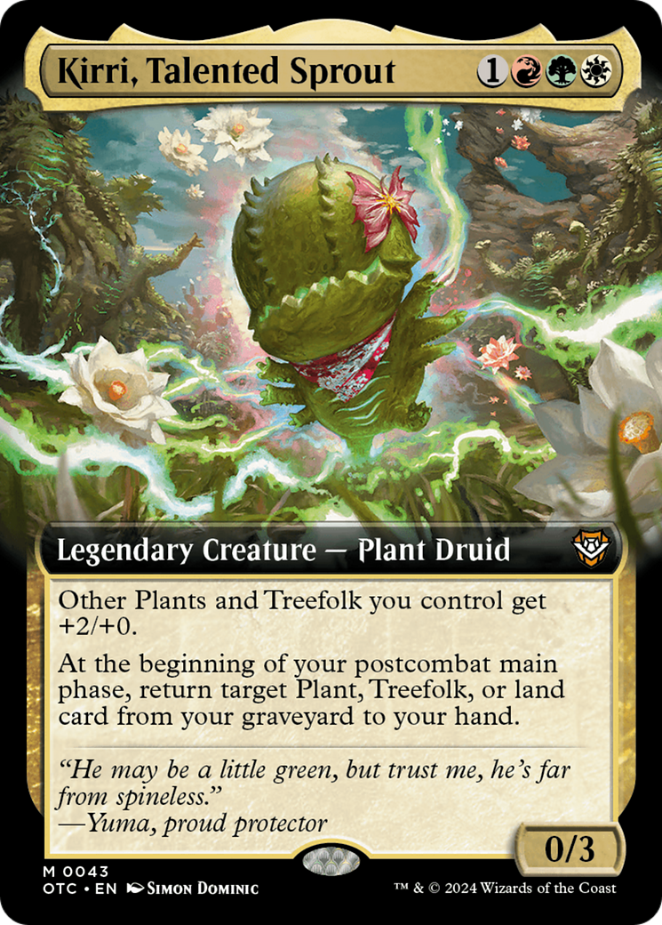 Kirri, Talented Sprout (OTC-043) - Outlaws of Thunder Junction Commander: (Extended Art) Foil - Poke-Collect