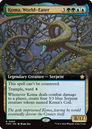 Koma, World-Eater (FDN-480) - Foundations: (Extended Art) Foil - Poke-Collect