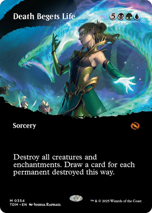 Death Begets Life (TDM-354) - Tarkir: Dragonstorm: (Showcase) (Borderless) Foil - Poke-Collect