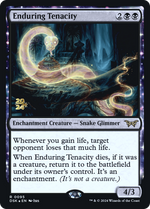 Enduring Tenacity (PRE-095) - Duskmourn: House of Horror Promos: (enchantment) Foil - Poke-Collect