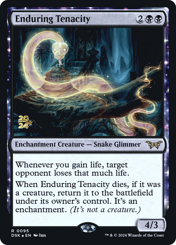 Enduring Tenacity (PRE-095) - Duskmourn: House of Horror Promos: (enchantment) Foil - Poke-Collect