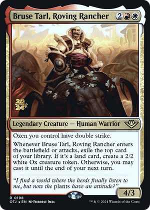 Bruse Tarl, Roving Rancher (PRE-198) - Outlaws of Thunder Junction Promos Foil - Poke-Collect