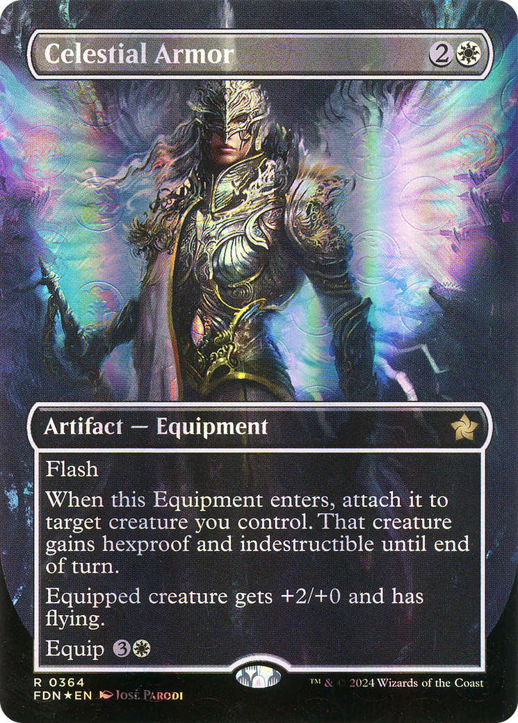 Celestial Armor (FDN-364) - Foundations (Borderless) Foil - Poke-Collect