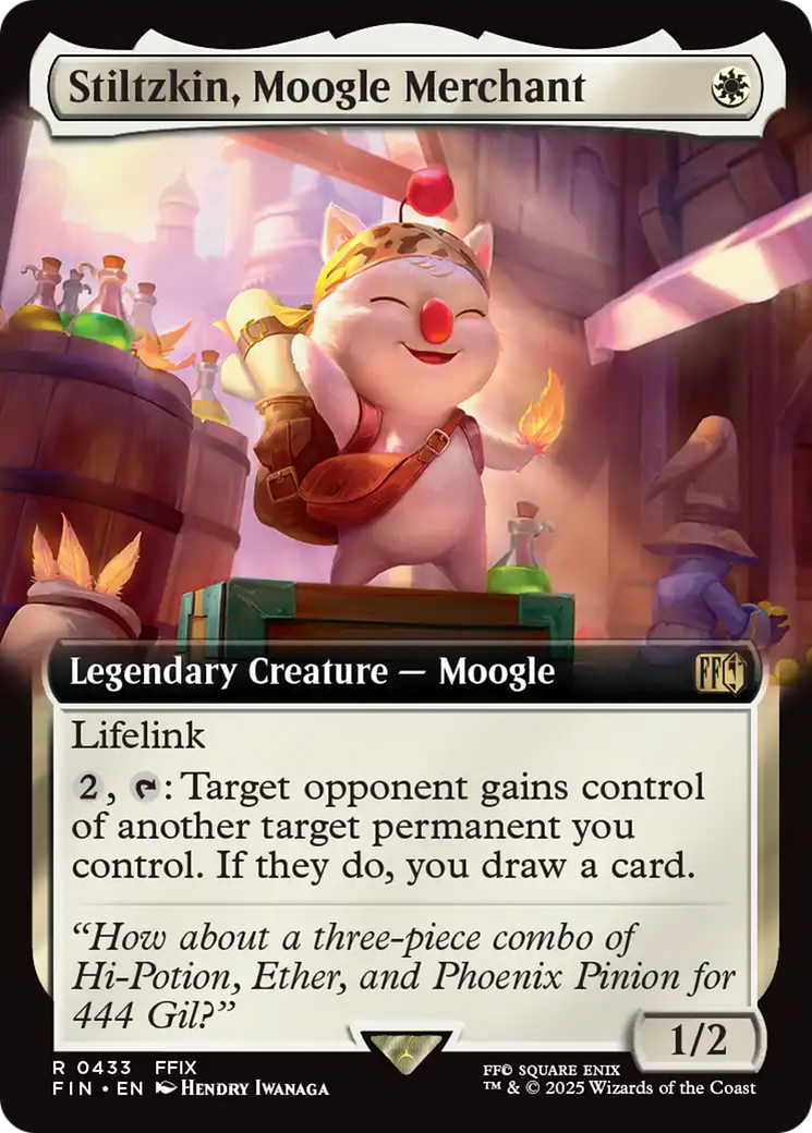 Stiltzkin, Moogle Merchant (FIN-433) - FINAL FANTASY: (Extended Art) Foil - Poke-Collect
