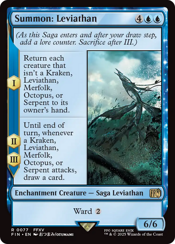 Summon: Leviathan (FIN-077) - FINAL FANTASY: (enchantment) Foil - Poke-Collect
