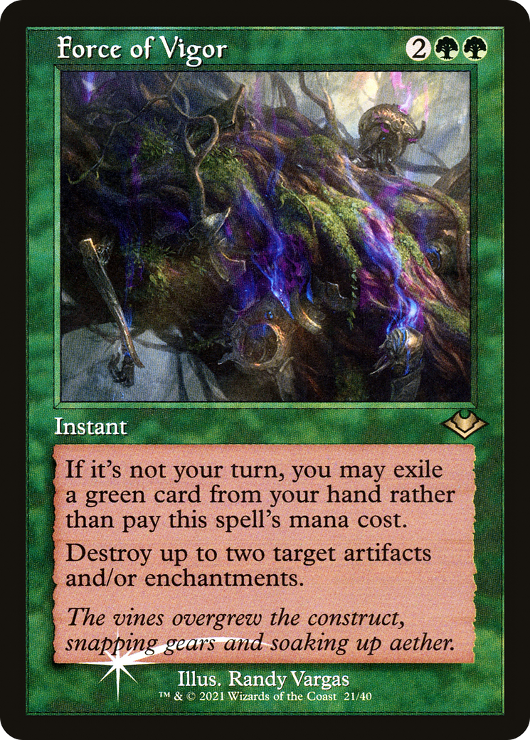 Force of Vigor (MH1-021) - Modern Horizons 1 Timeshifts Foil - Poke-Collect