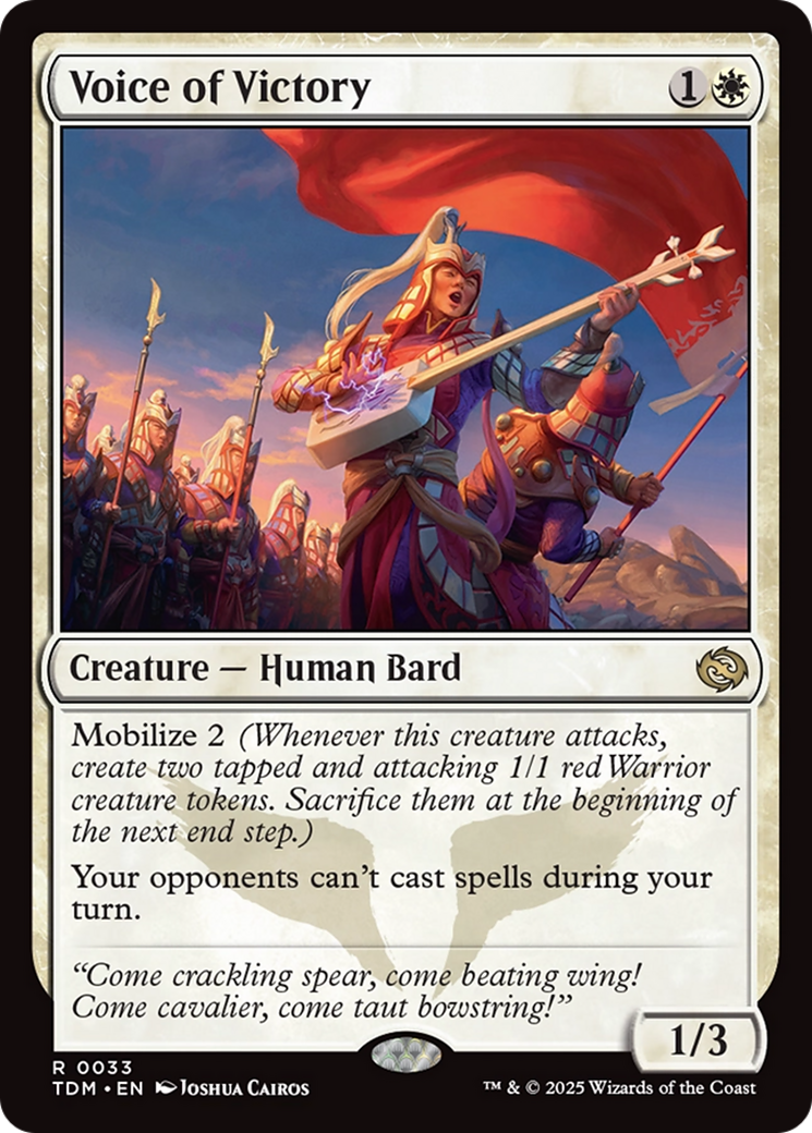 Voice of Victory (TDM-033) - Tarkir: Dragonstorm Foil - Poke-Collect