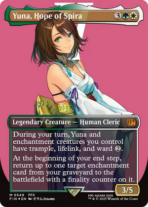 Yuna, Hope of Spira (FIN-549) - FINAL FANTASY (Borderless) Foil - Poke-Collect