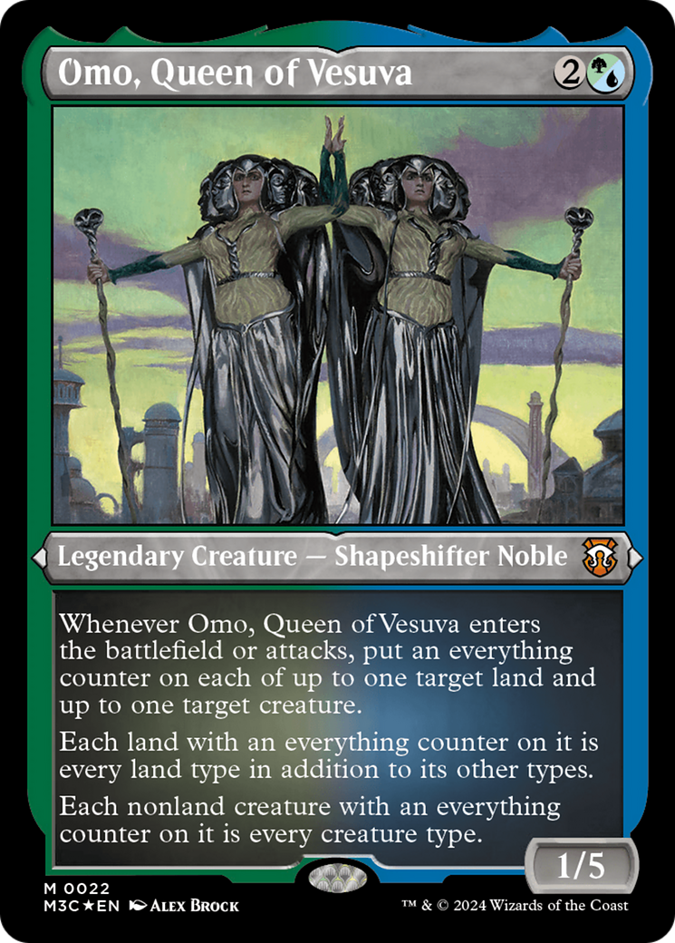 Omo, Queen of Vesuva (M3C-022) - Modern Horizons 3 Commander Etched Foil - Poke-Collect