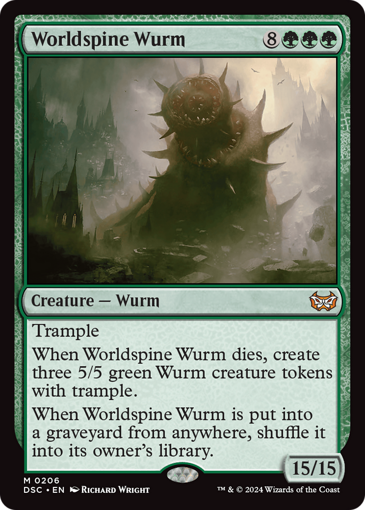 Worldspine Wurm (DSC-206) - Duskmourn: House of Horror Commander - Poke-Collect