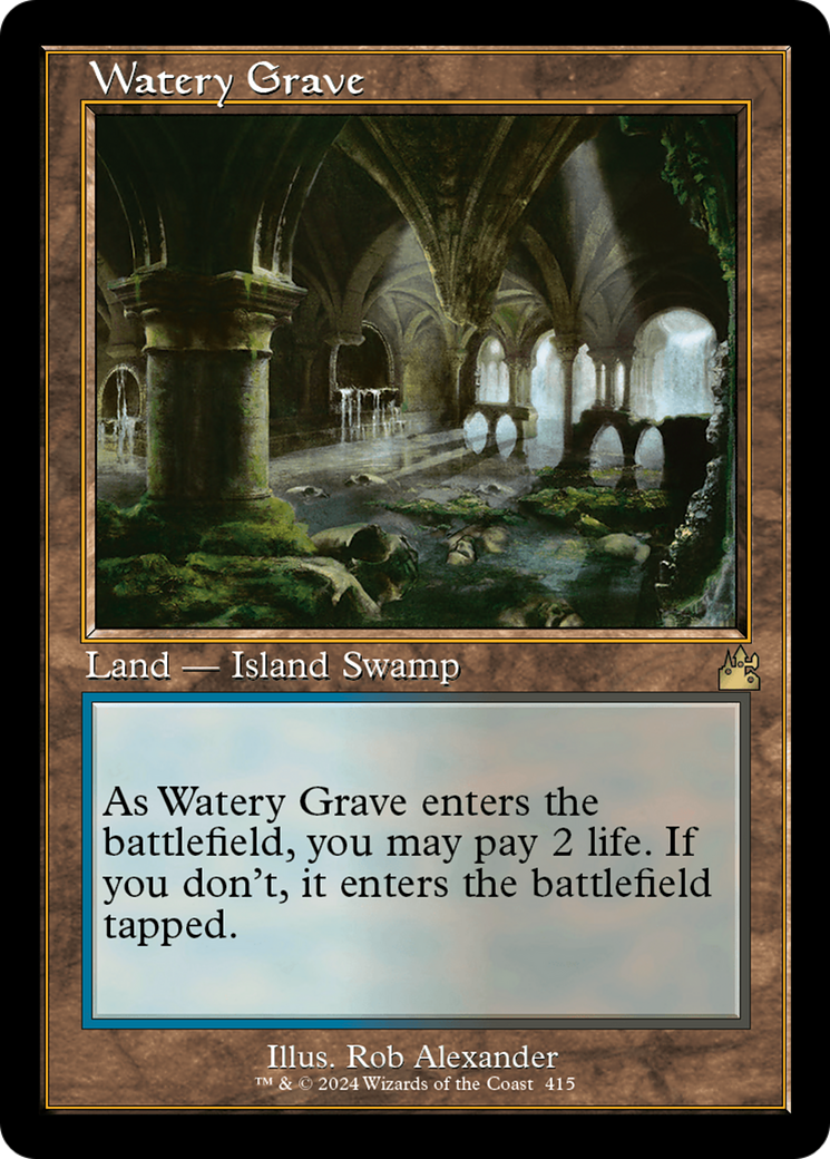 Watery Grave (Retro Frame) (RVR-415) - Ravnica Remastered Foil - Poke-Collect