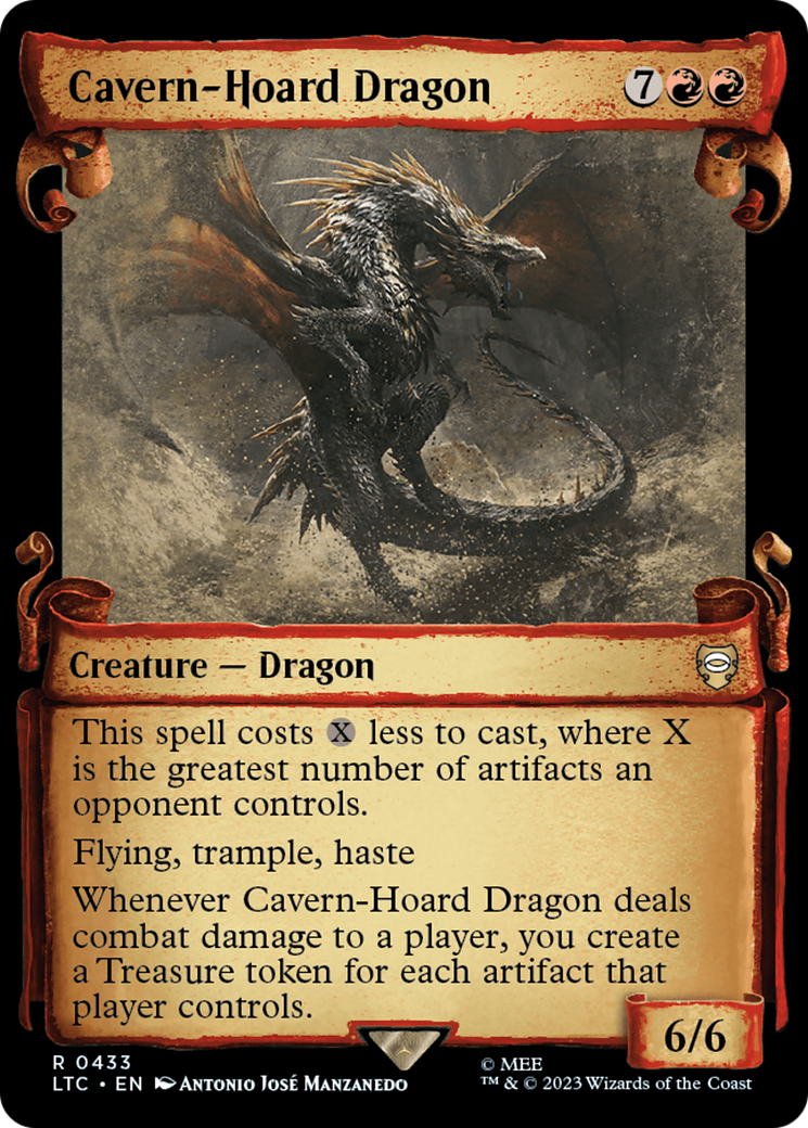Cavern-Hoard Dragon (LTC-433) - Tales of Middle-earth Commander: (Showcase) Foil - Poke-Collect