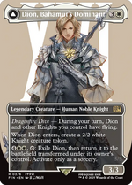 Dion, Bahamut's Dominant // Bahamut, Warden of Light (FIN-376) - FINAL FANTASY: (enchantment) (Borderless) Foil - Poke-Collect