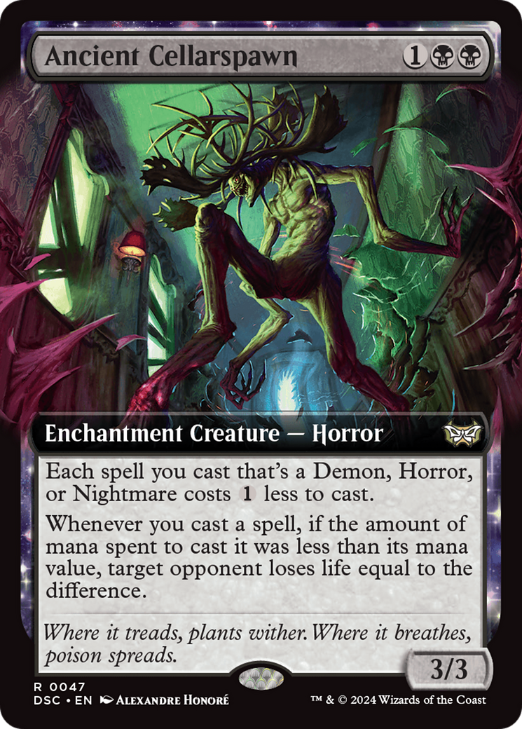 Ancient Cellarspawn (DSC-047) - Duskmourn: House of Horror Commander: (Extended Art, nyxtouched) - Poke-Collect
