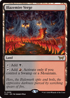 Blazemire Verge (PPDSK-256) - Duskmourn: House of Horror Promos Foil - Poke-Collect