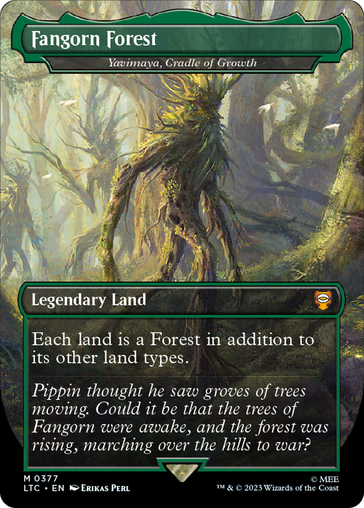 Fangorn Forest - Yavimaya, Cradle of Growth (LTC-377) - Tales of Middle-earth Commander / Fangorn Forest (Borderless) Foil - Poke-Collect