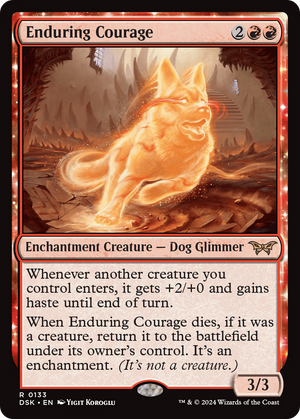 Enduring Courage (DSK-133) - Duskmourn: House of Horror: (enchantment) Foil - Poke-Collect