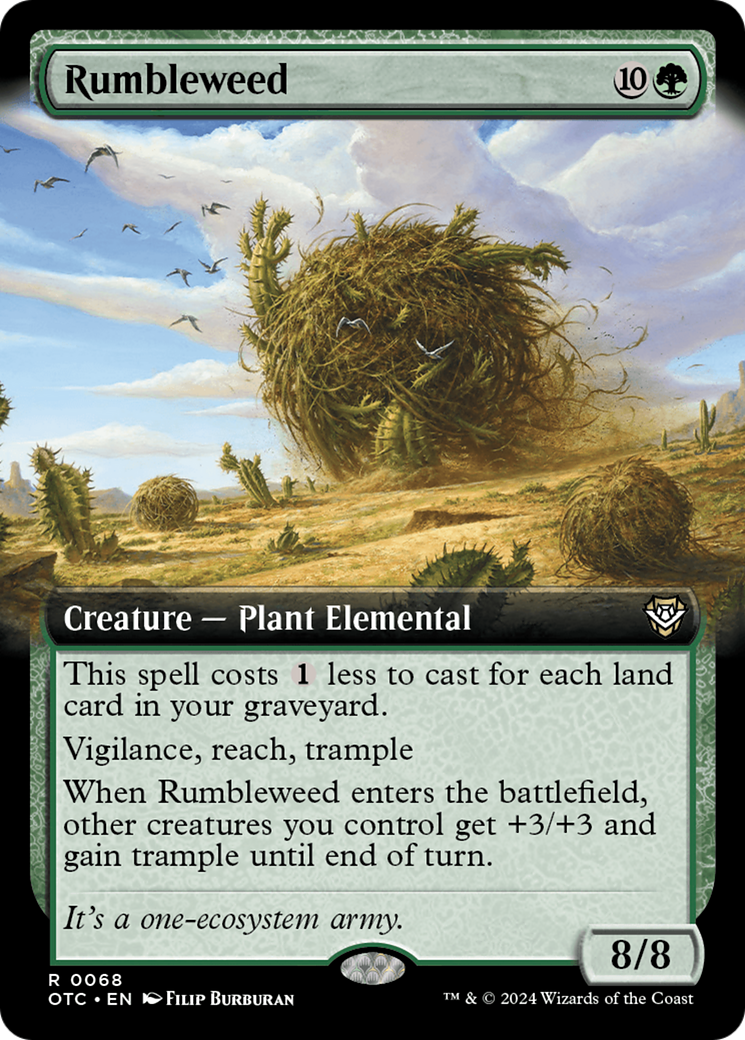 Rumbleweed (OTC-068) - Outlaws of Thunder Junction Commander: (Extended Art) - Poke-Collect