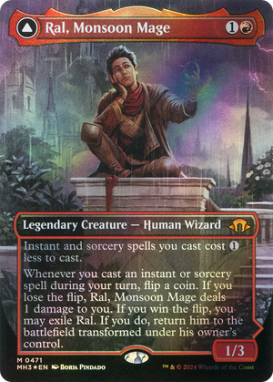 Ral, Monsoon Mage (Borderless) (Textured Foil) (MH3-471) - Modern Horizons 3 (Borderless) Foil - Poke-Collect