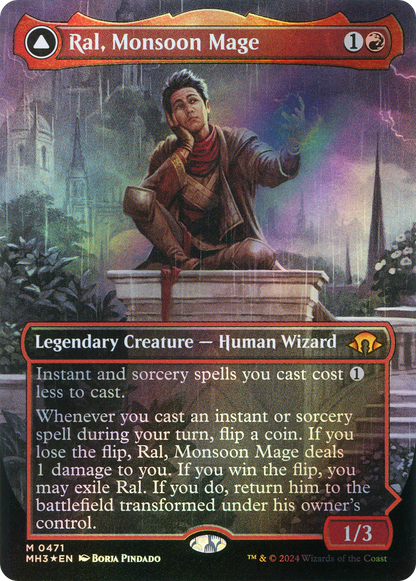 Ral, Monsoon Mage (Borderless) (Textured Foil) (MH3-471) - Modern Horizons 3 (Borderless) Foil - Poke-Collect