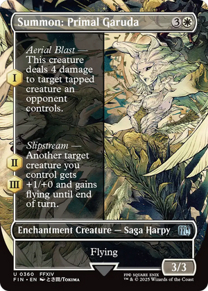 Summon: Primal Garuda (FIN-360) - FINAL FANTASY: (enchantment) (Borderless) Foil - Poke-Collect