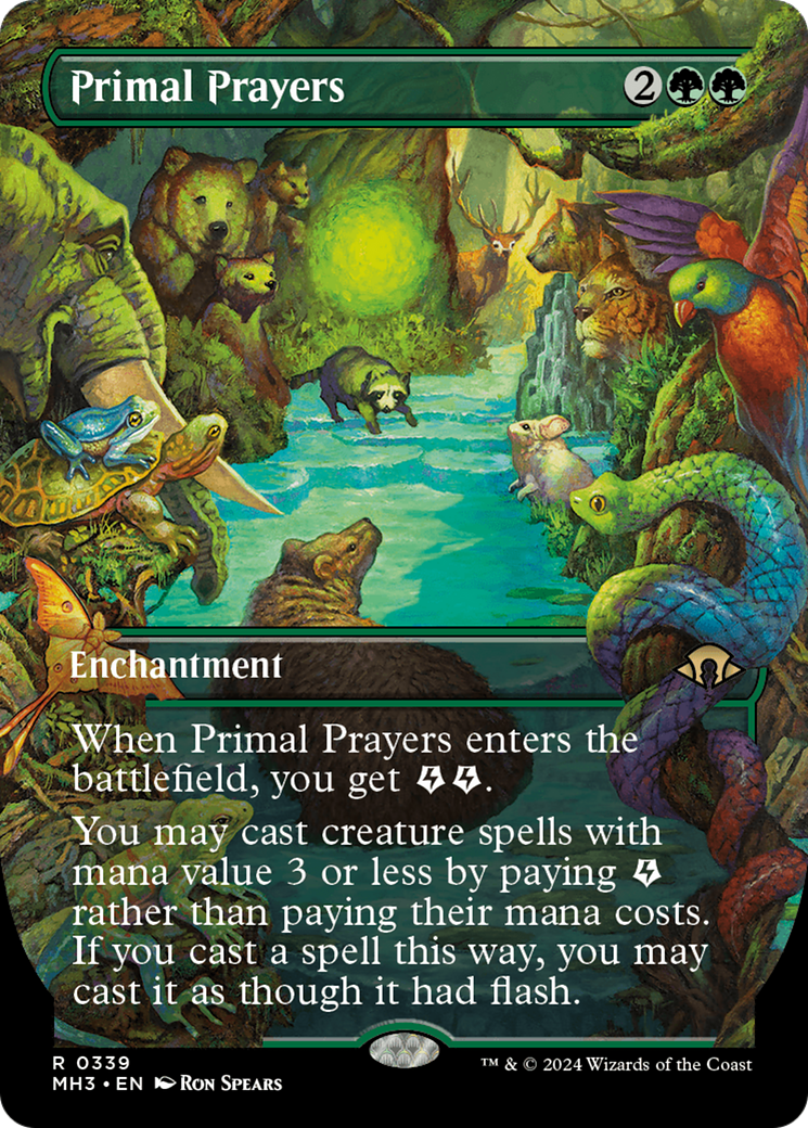 Primal Prayers (Borderless) (MH3-339) - Modern Horizons 3 (Borderless) - Poke-Collect